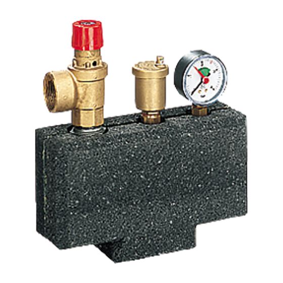 Viessmann Kleinverteiler KV5-A mit Armaturen, best. aus Sicherheitsventil 3 bar, Manometer, autom. Entlüfter und Wärmedämmung