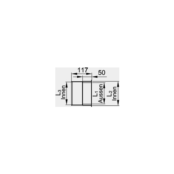 Viessmann Wandfutter 130 auf 130mm zum Steckrichtungswechsel einwandig