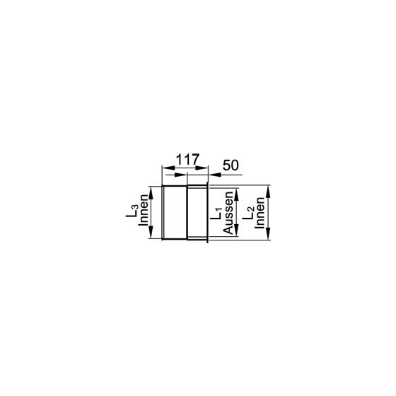 Viessmann Wandfutter 130 auf 130mm zum Steckrichtungswechsel einwandig