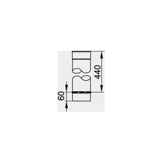 Viessmann Längenelement 500 einwandig, Systemgröße 150mm