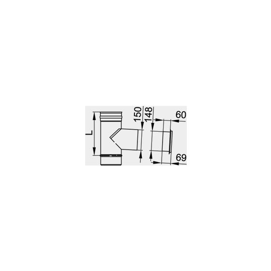 Viessmann Zugregler rund mit Anschluss-Stück einwandig, Systemgröße 113mm