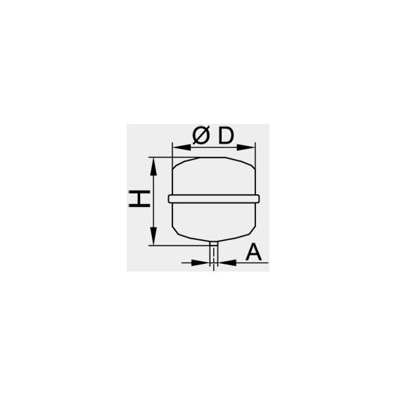 Viessmann Ausdehnungsgefäß N25 mit Halterung, Silber, ZK03108