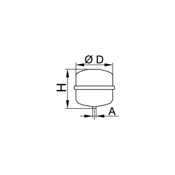 Viessmann Ausdehnungsgefäß N25 mit Halterung, Silber