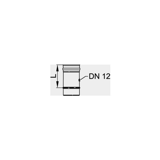 Viessmann Längenelement mit Messöffnung einwandig, Systemgröße 130mm