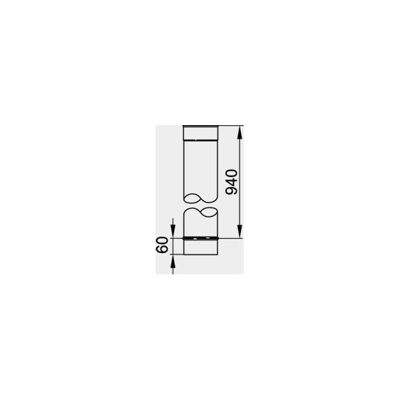 Viessmann Längenelement 1000 einwandig, Systemgröße 150mm