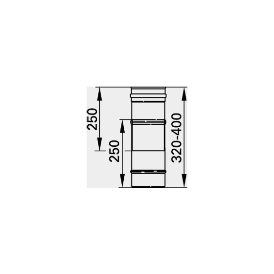 Viessmann Längen-Ausgleichselement einwandig, Unterdruck, Systemgröße 130mm