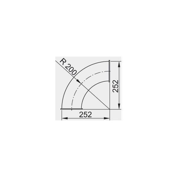 Viessmann Rohrbogen 90 Grad mit Bördelrand, ZK02981