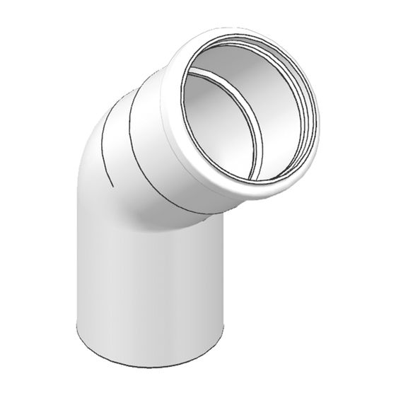Viessmann Bogen 45 Grad Durchmesser 80mm aus PPs, 2 Stück