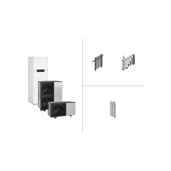 Viessmann Luft/Wasser-Wärmepumpen Paket Vitocal 222-S AWBT-M-E-AC 221.C06, R410A, 7,5kW, Anschluss nach oben