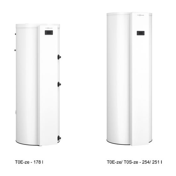 Viessmann Vitocal 060-A Speicher-Wassererwärmer mit Wärmepumpe, Typ T0E-ze, Außenluft, 180l, R1234ze, COP 2,86, 1,23kW