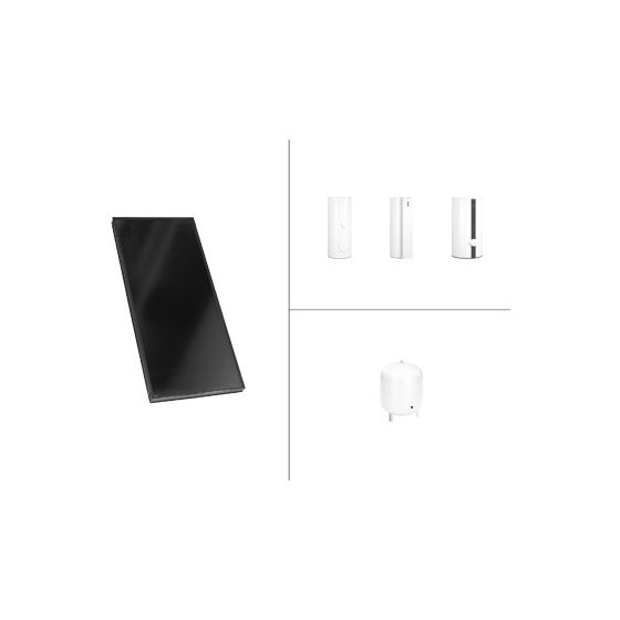 Viessmann Paket Vitosol 200-FM SV2F Flachkollektor mit ThermProtect, 4,6m2, TW Vitocell 100-B 300l CVBC Speicher-Wassererw.