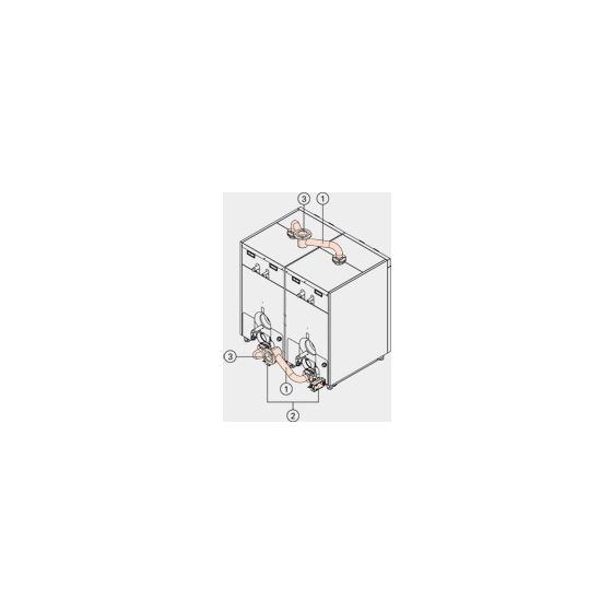 Viessmann Hydraulische Systemverrohrung DN 65/100 mit motorisch gesteuerten Drosselklappen
