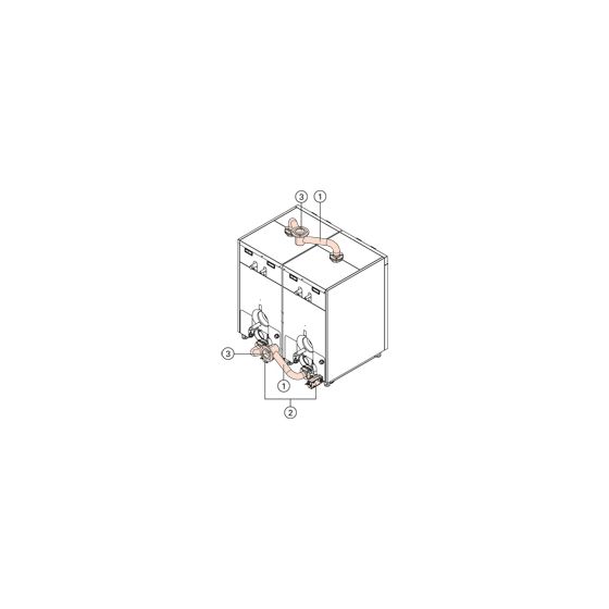 Viessmann Hydraulische Systemverrohrung DN 50/80 mit motorisch gesteuerten Drosselklappen