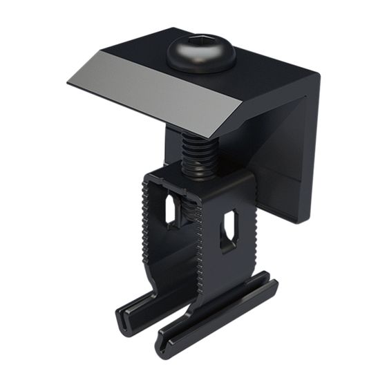 Viessmann Endklemme plus Rahmenhöhe 30-50mm, Schwarz
