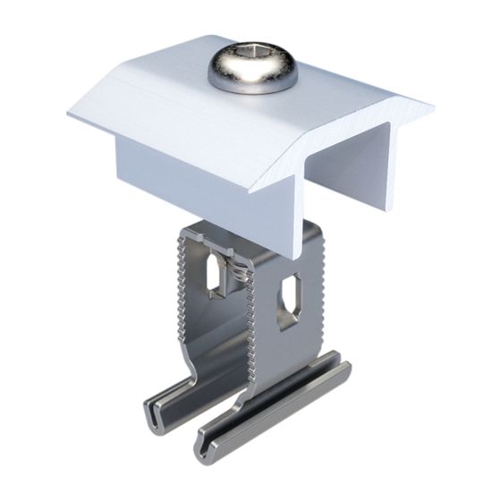 Viessmann Mittelklemme plus, Rahmenhöhe 30-50mm, Silber
