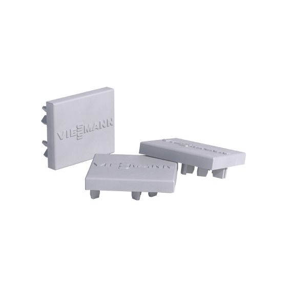 Viessmann Abdeckkappe Set Links und Rechts 50x37mm, Grau