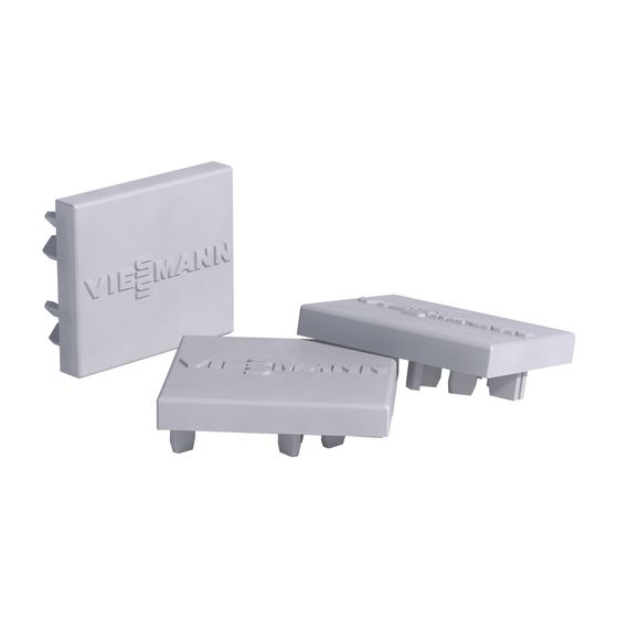 Viessmann Abdeckkappe Set Links und Rechts 50x37mm, Grau