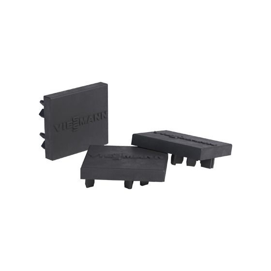 Viessmann Abdeckkappe Set Links und Rechts 50x37mm, Schwarz