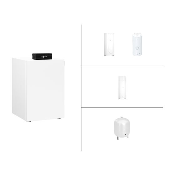 Viessmann Vitocal Sole-Wasser-Wärmepumpen Paket 200-G BWC 201.B13, R410A, 13,4kW, Vitocell 100-V CVWC 300l plus 100-E MSCA 50l