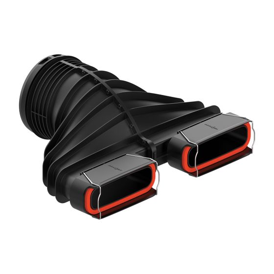 Viessmann Übergangsstück DN 125 auf 2x F50