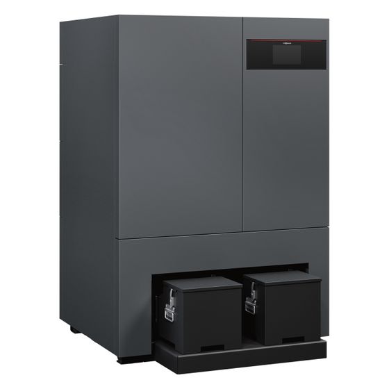 Viessmann Pelletkessel Vitoligno 300-C, 80kW, Saugsystem, 1800x1135x1655mm, Stahl, Vitographite