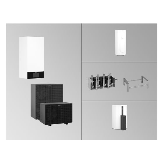 Viessmann Luft-Wasser-Wärmepumpenpaket Vitocal 250-A A13, 8,1kW, R290, mit Vitocell 100-V CVWC 250L , 400V
