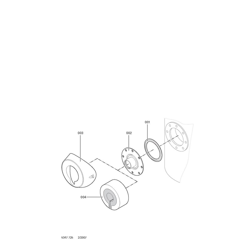Viessmann Flansch emailliert Elektro-Heizeinsatz, 7248053... VIESSMANN-7248053  (Abb. 1)