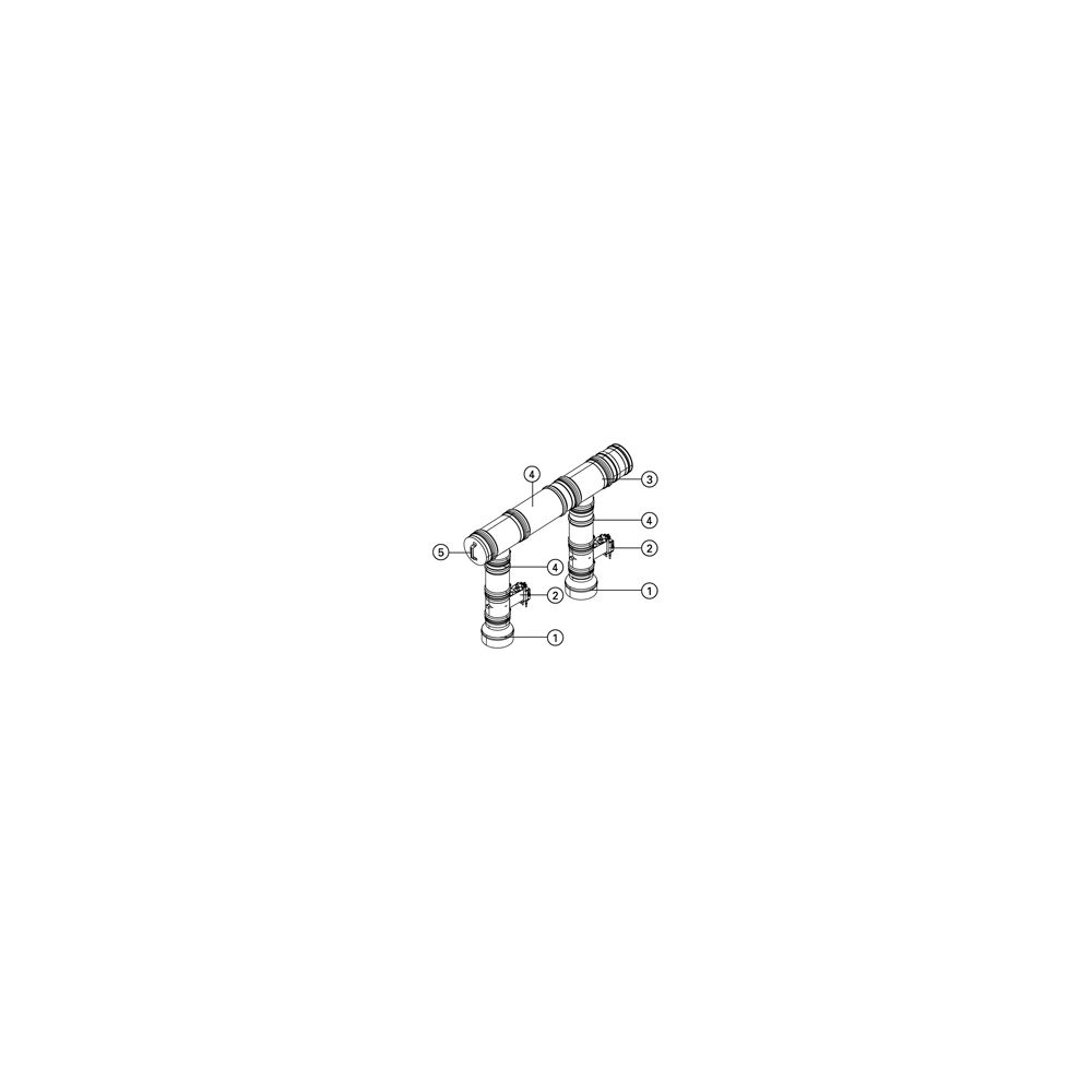 Viessmann Abgaskaskaden-Set DN 150/200... VIESSMANN-ZK02859  (Abb. 1)