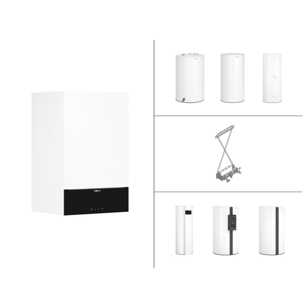 Viessmann Paket Vitodens 200-W B2HH Gas-Brennwertheizgerät 11kW Umlauf 3,5", Divicon 3/4" und Erw... VIESSMANN-Z029823  (Abb. 1)
