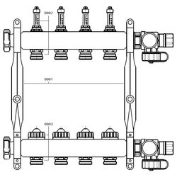 Viessmann Edelstahl Heizkreisverteiler 4 Heizkreis mit DFA... VIESSMANN-7568313  (Abb. 1)