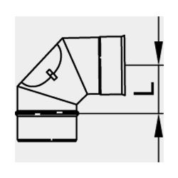 Viessmann Reinigungswinkel 87 Grad einwandig Unterdruck, Systemgröße 130mm... VIESSMANN-9564837  (Abb. 1)