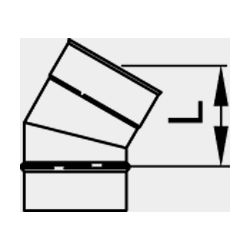 Viessmann Winkel 45 Grad einwandig Systemgröße 130mm... VIESSMANN-9564834  (Abb. 1)