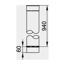 Viessmann Längenelement 1000 einwandig, Systemgröße 130mm... VIESSMANN-9564688  (Abb. 1)