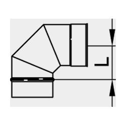 Viessmann Winkel 87 Grad einwandig Systemgröße 130mm... VIESSMANN-9564835  (Abb. 1)