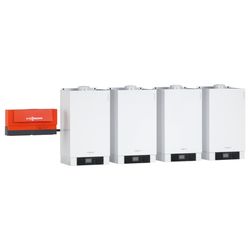 Viessmann Vitodens 200-W Gas-Brennwerttherme-Wandgerät 12-198kW 2-Kesselanlage, freistehend, Mont... VIESSMANN-B2HAI54  (Abb. 1)