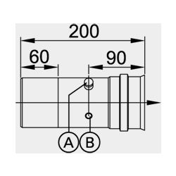 Viessmann Kesselanschluss-Stück mit Mess-Stutzen für CM2 einwandig, 150 auf 150mm, einsteckend... VIESSMANN-7194888  (Abb. 1)