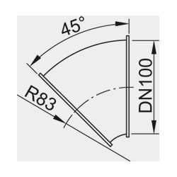 Viessmann Rohrbogen 45 Grad mit Bördelrand... VIESSMANN-ZK02980  (Abb. 1)