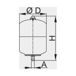 Viessmann Membran-Ausdehnungsgefäß, Typ DD8... VIESSMANN-9572217 4067764438360 (Abb. 1)