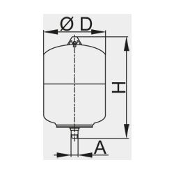 Viessmann Membran-Ausdehnungsgefäß, Typ DD18, 9572219... VIESSMANN-9572219 4067764438384 (Abb. 1)