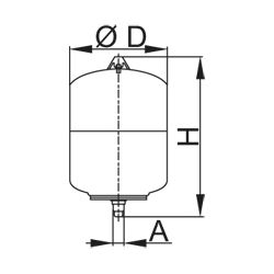 Viessmann Membran-Ausdehnungsgefäß, Typ DD8... VIESSMANN-9572217 4067764438360 (Abb. 1)