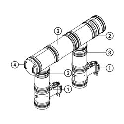 Viessmann Abgaskaskaden-Set DN 200/250... VIESSMANN-ZK02860  (Abb. 1)