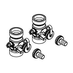 Viessmann Kugelhahn-Set, für Vor- und Rücklauf, mit Entleerung und Entlüftung... VIESSMANN-ZK06057  (Abb. 1)