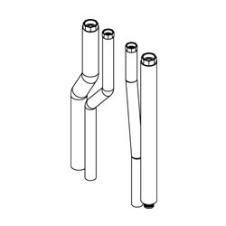 Viessmann Anschluss-Set Aufputz nach oben, 1 Heizkreis... VIESSMANN-ZK06401  (Abb. 1)