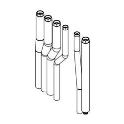 Viessmann Anschluss-Set Aufputz nach oben, 2 Heizkreise... VIESSMANN-ZK06404  (Abb. 1)