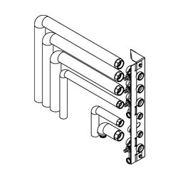 Viessmann Montagehilfe Aufputz nach rechts, 2 Heizkreise... VIESSMANN-ZK06412  (Abb. 1)