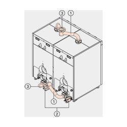 Viessmann Hydraulische Systemverrohrung DN 50/80 mit motorisch gesteuerten Drosselklappen... VIESSMANN-ZK02862  (Abb. 1)