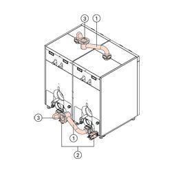 Viessmann Hydraulische Systemverrohrung DN 65/100 mit motorisch gesteuerten Drosselklappen... VIESSMANN-ZK02863  (Abb. 1)