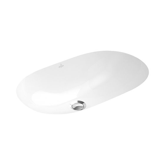 Villeroy & Boch Unterbauwaschbecken O.novo 650x400mm Oval mit Überlauf Weiß Alpin CeramicPlus