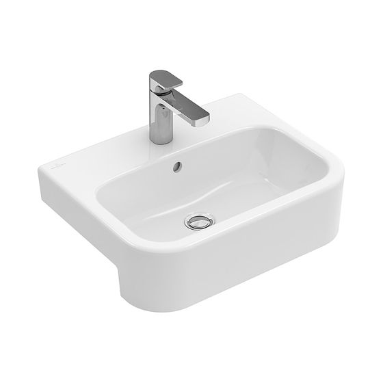 Villeroy & Boch Vorbau-Waschtisch Architectura 550x430mm rechteckig 1 Hahnloch ohne Überlauf Weiß Alpin