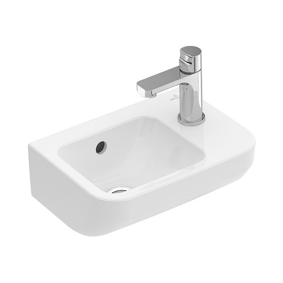 Villeroy & Boch Handwaschbecken Architectura 360x260mm rechteckig 1 Hahnloch rechts, ohne Überlauf Weiß Alpin